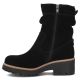 3. Women's leather ankle boots, ruffled, black, Filippo DBT6402