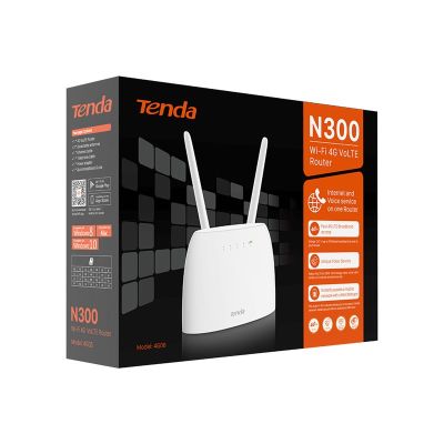 9. Tenda N300 Wireless Router Fast Ethernet Single Frequency (2.4GHz) 4G White