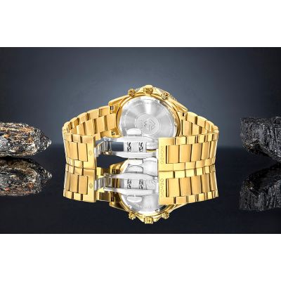 6. Men's Watch Giewont Chronograph Sapphire Gold Blue GW3520-B5