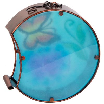 5. GARDEN DECORATION 22.5x8x22CM STAINED GLASS HANGING LANTERN