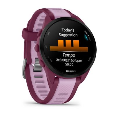 10. Garmin Forerunner 165 Music AMOLED 43mm Berry Lilac Sports Watch