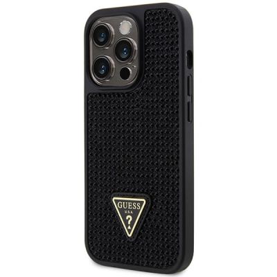2. Guess Rhinestone Triangle Case for iPhone 14 Pro - Black