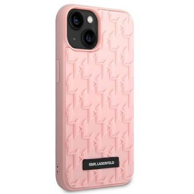 4. Karl Lagerfeld 3D Monogram Case for iPhone 14 Plus - Pink