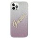 3. Guess GUHCP12LPCUGLSPI iPhone 12 Pro Max 6.7" pink/pink hardcase Glitter Gradient Script