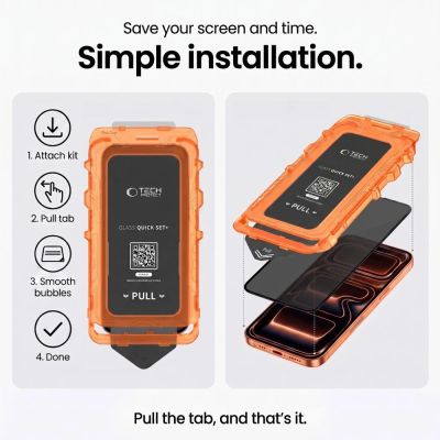 8. Tech-Protect Quick Set Spy+ 2-Pack Privacy Tempered Glass for Samsung Galaxy A18 4G / 5G