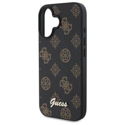 6. Guess Peony Script MagSafe iPhone 16 Case - Black