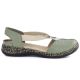 2. Rieker 46461-52 Green Leather Closed-Toe Sandals