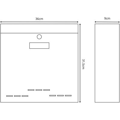 15. LETTERBOX 36X9X31.3CM 1067568 SASKA GARDEN