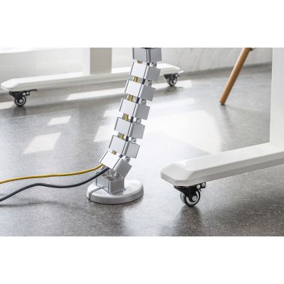 8. Cable organizer (spine), adjustable, flexible, 1.3m, silver