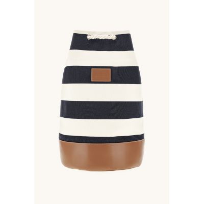 Paul&Shark navy blue and ecru unisex fabric bag 26418102-H21 - elegant and practical