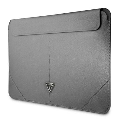 2. Guess Saffiano Triangle Logo case for a 14" laptop - silver