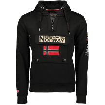 Geographical Norway GYMCLASS BLACK DB MEN 100 Men's Sports Hoodie, Black (WU4185H-GN-BLACK)