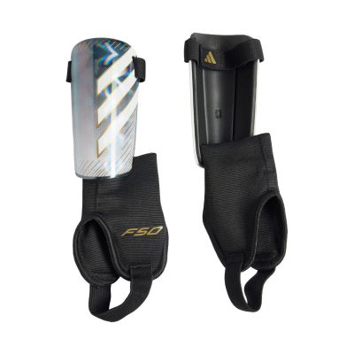 adidas F50 Match Kids' Soccer Shin Guards Gray and Black KE5206