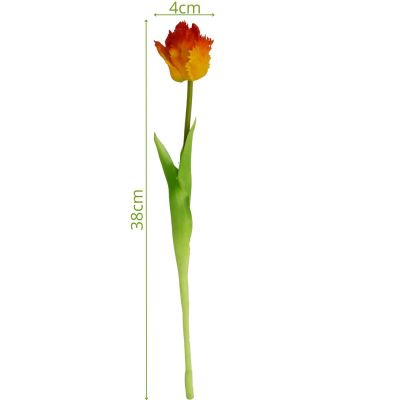 17. ORANGE TULIP 38CM LIFE-LIKE SPRING DECORATION