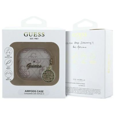 3. Guess GUA4G4GSMP AirPods 4 cover pink/pink 4G Charm Collection