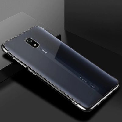 2. Clear Color Case Gel TPU Electroplating frame Cover for Xiaomi Redmi 8A black