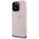 2. Guess Hot Stamp 4G Pattern Triangle Metal Logo iPhone 16 Pro Case - Pink