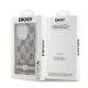8. DKNY IML Checkered Mono Pattern & Printed Stripes MagSafe case for iPhone 15 Pro Max - beige