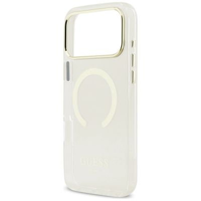 6. Guess Metal Outline MagSafe Case for iPhone 17 Pro Max / 18 Pro Max - Gold
