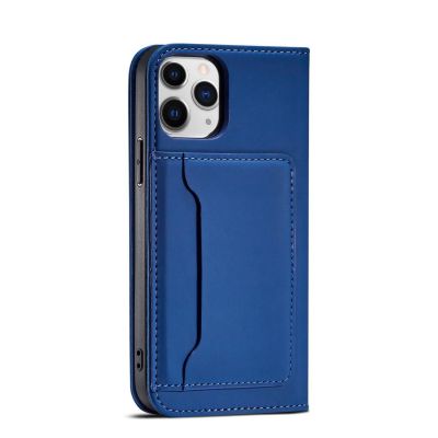 6. Magnet Card Case for iPhone 12 cover card wallet card stand blue