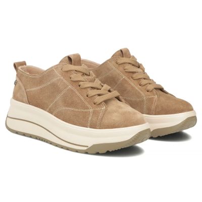 4. Beige leather platform sneakers Filippo DP7959