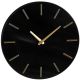 2. BLACK ALUMINUM WALL CLOCK, DIAMETER 35.5 CM MICA
