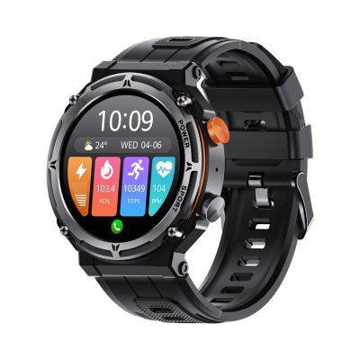 10. VELTORI VT130-1 Smartwatch Black Silicone Strap