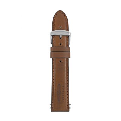 Zeppelin brown leather strap, 22 mm