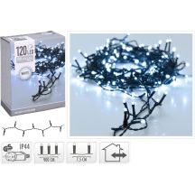 CHRISTMAS TREE LIGHTS LIGHT CHAIN 120 LED COOL WHITE