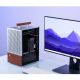 6. Jonsbo T6 Mini-Tower PC Case, Mini-ITX, Tempered Glass, Wood - Silver