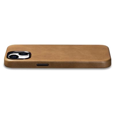 15. iCarer Oil Wax Premium Leather Case iPhone 14 Plus Magnetic Leather Case with MagSafe Brown (WMI14220703-TN)