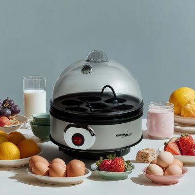 10. GREENBLUE AUTOMATIC EGG COOKER, 400W, UP TO 7 EGGS, MEASURING CUP, 220-240V~, 50 HZ GB572