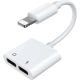 Joyroom S-Y104 headphone Lightning / 2x Lightning adapter - white