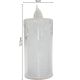 7. DECORATIVE CANDLE 12.5 CM TRANSPARENT WARM WHITE 1 LED