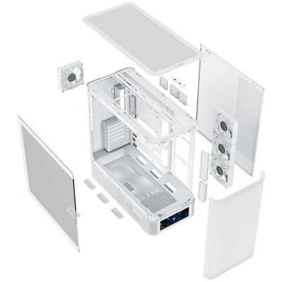 16. MODECOM VOLCANO AQ 500 ARGB MIDI CASE WHITE