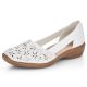 32. Rieker W RKR442B openwork leather shoes white