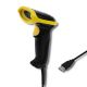 QOLTEC LASER CODE READER 1D | 2D | USB | BLACK