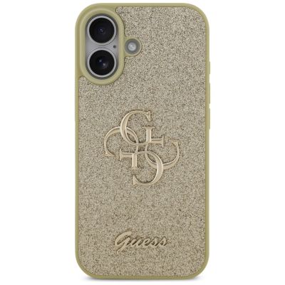 3. Guess Fixed Glitter Big 4G case for iPhone 17 - gold