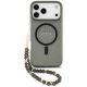 Guess IML Glitter Pearl Strap MagSafe Case for iPhone 18 Pro / 17 Pro – black