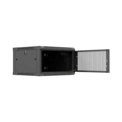 7. Lanberg 19" 6U 600x600 black wall-mounted rack cabinet with perforated doors (flat pack)