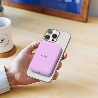 8. Tech-Protect LifeMag MagSafe PB11 10000mAh Power Bank - Pink