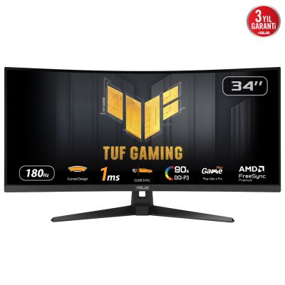 10. ASUS TUF Gaming VG34VQ3B Computer Monitor 86.4 cm (34") 3440 x 1440 px UltraWide Quad HD LED Black