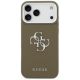3. Guess Grained Big 4G Classic Logo Case for iPhone 17 Pro Max - Brown