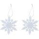 21. SNOWFLAKE BAUBLE PENDANT 2 PCS PATTERN 12 ARMS