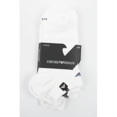 3. Emporio Armani Calza ankle socks cotton white comfortable 3-pack