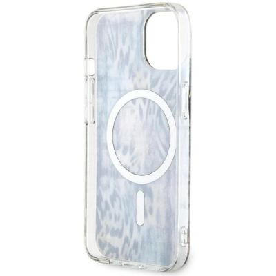 7. Guess Leopard MagSafe case for iPhone 14 - blue