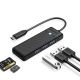 7. Orico PAPW3AT-U3 USB Hub 4-port 3x USB-A 3.0 with microSD/SD card reader 1.8 m - black