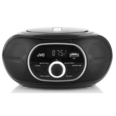4. JVC RD-E221B Boombox black radio player