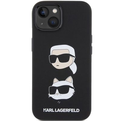 3. Karl Lagerfeld Silicone Karl&Choupette Head case for iPhone 15 Plus / 14 Plus - black