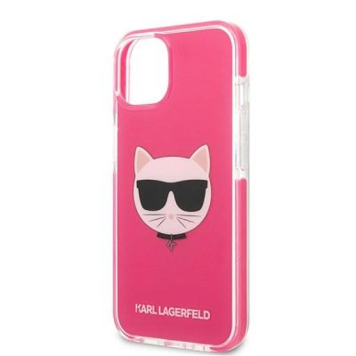 6. Karl Lagerfeld Choupette Head case for iPhone 13 mini - fuchsia